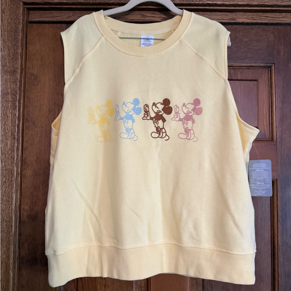 Disney Parks Mickey Mouse Sleeveless Knit Top for Women Size 1X NWT